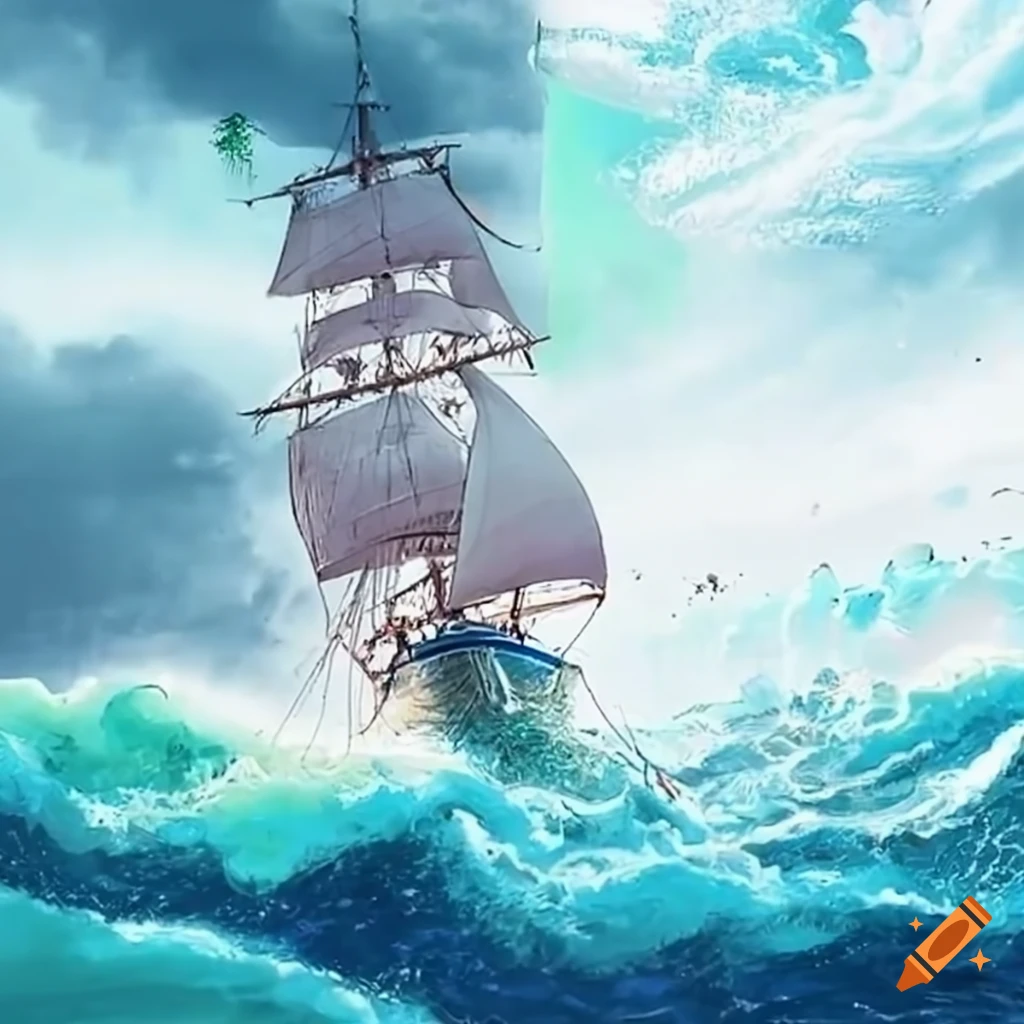 sailboat conquering stormy seas