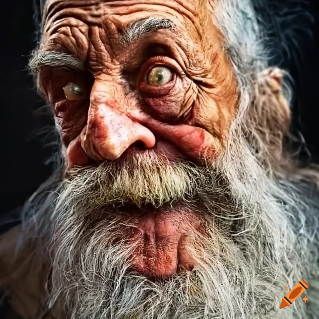 portrait of a very old man