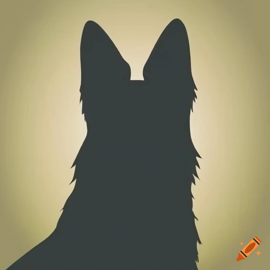 Silhouette Of A German Shepherd On Craiyon