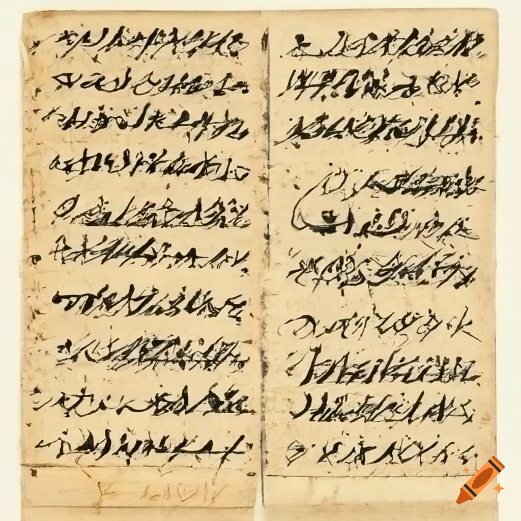 Guvian script written on paper