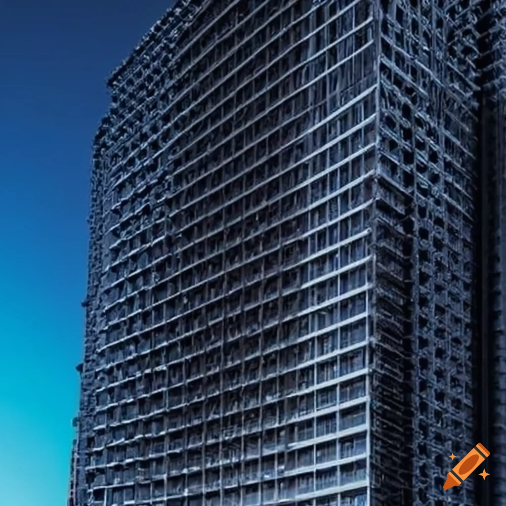 Building constructed with graphic cards on Craiyon