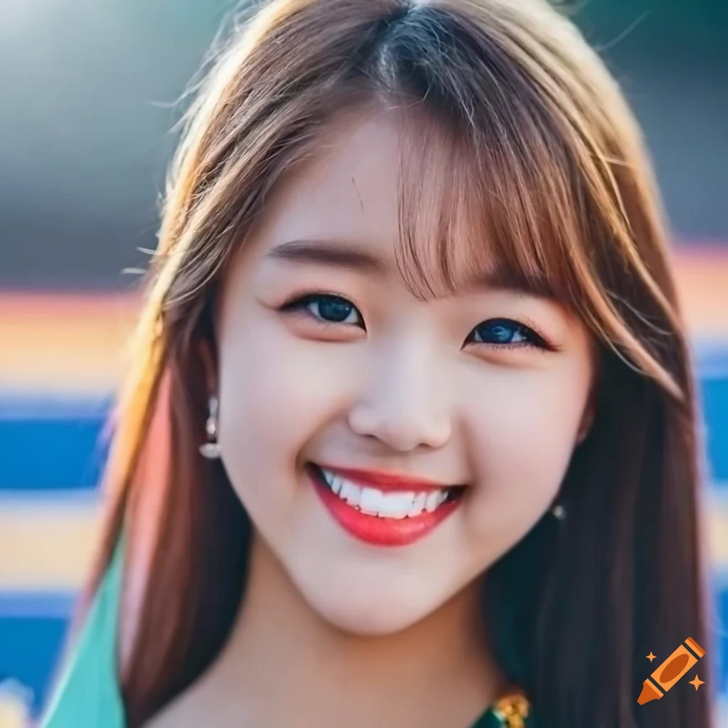 portrait of a cheerful and kawaii 17-year-old female idol