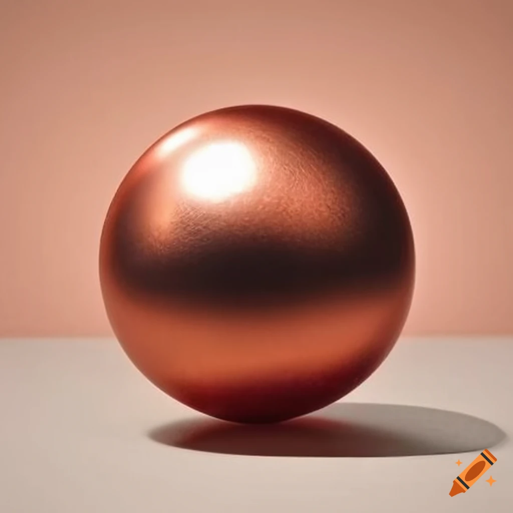 Shiny copper ball on Craiyon