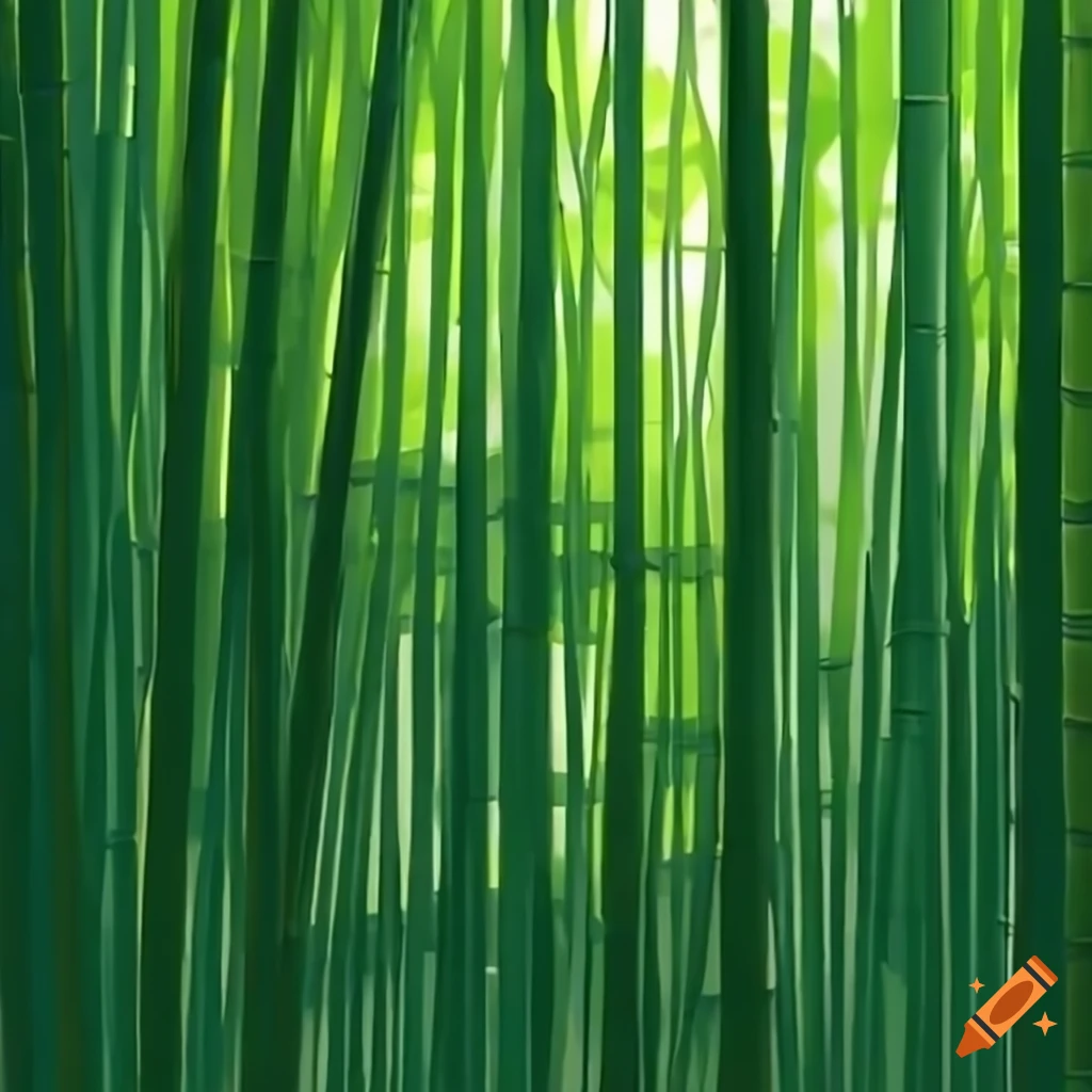 Corrugated cardboard and green bamboo wallpaper on Craiyon