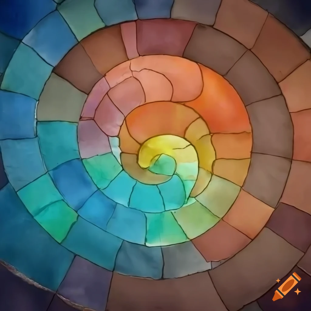 watercolor golden ratio slate floor