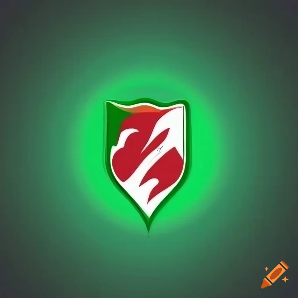 dramatic green horse logo for a club
