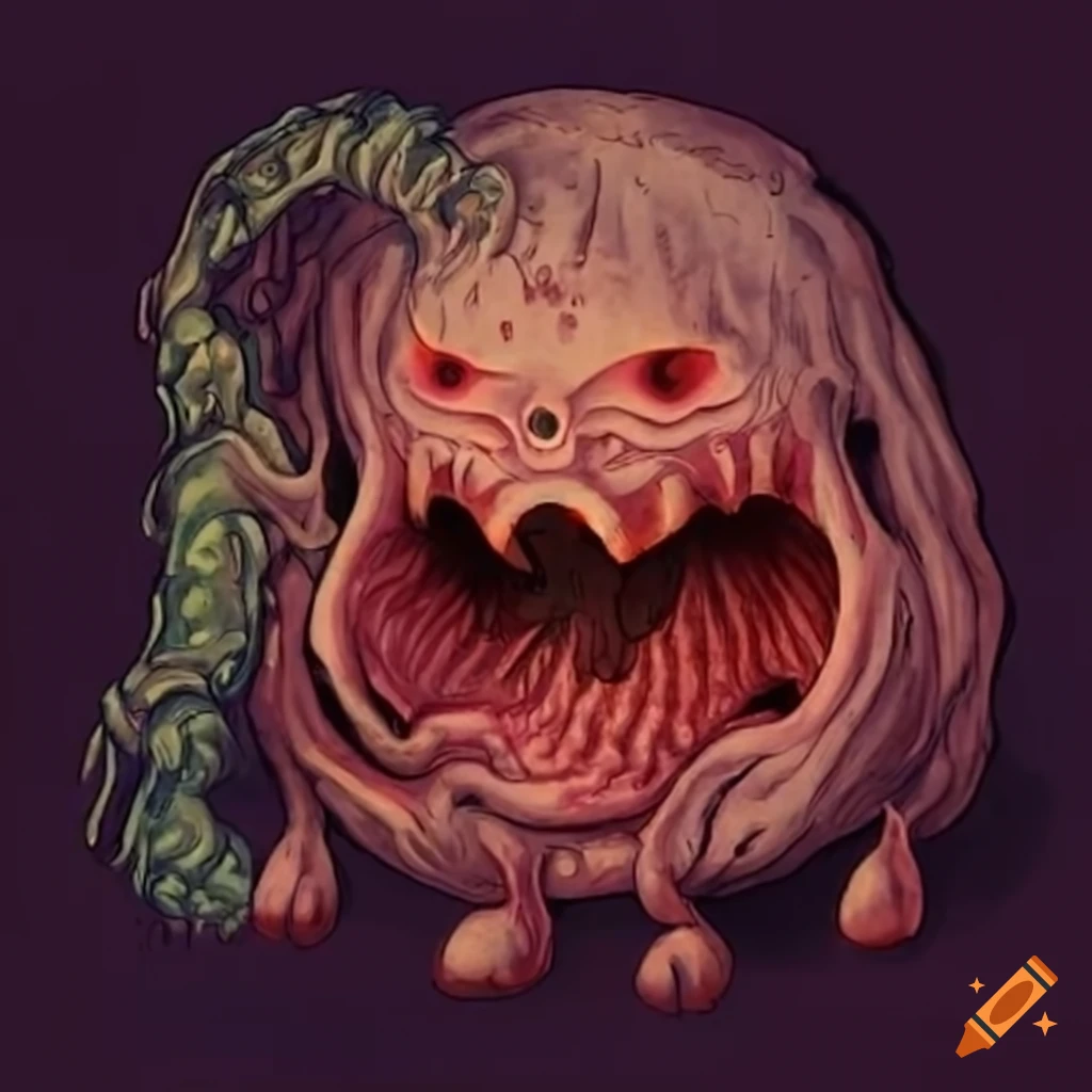 image of a mysterious and grotesque yokai