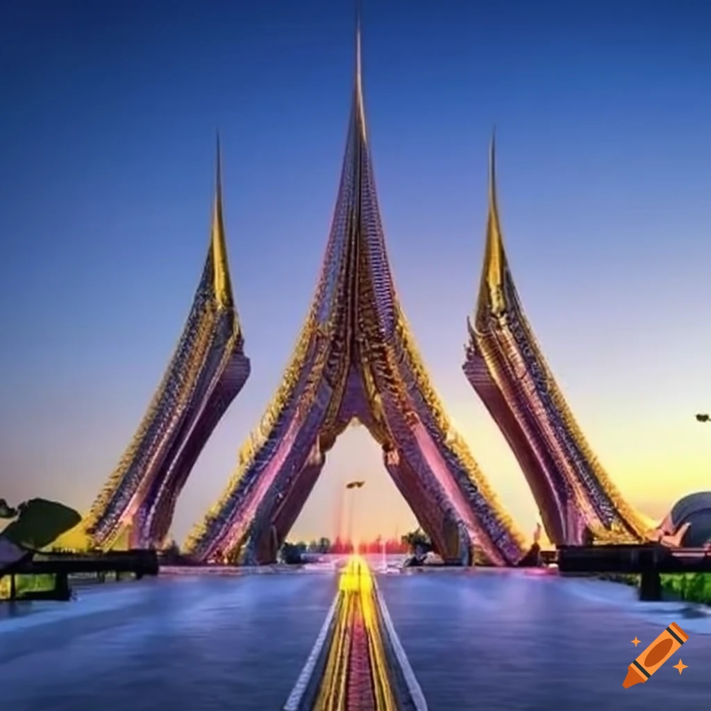 modern Thai Arch in honor of King Rama X
