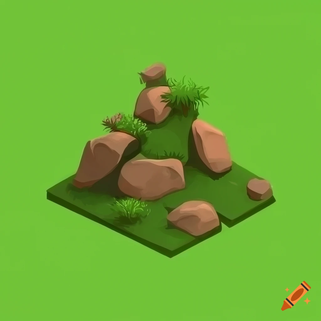 Isometric View Of A Grassy Path In A Video Game On Craiyon
