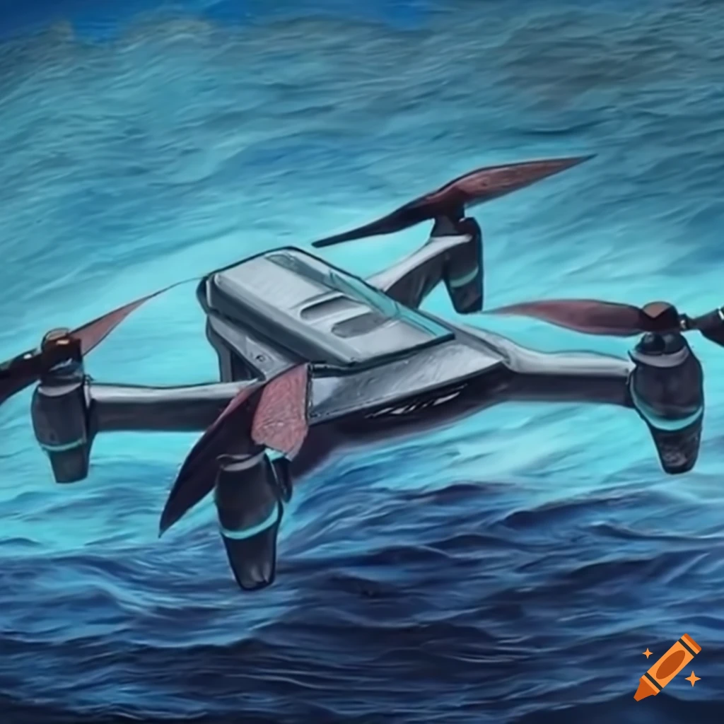 colorful logo of a drone saving people at sea