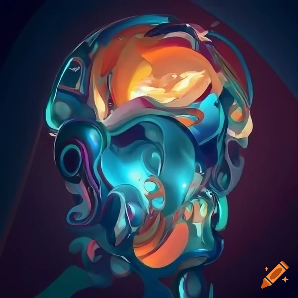 Vibrant abstract digital art by ashley wood