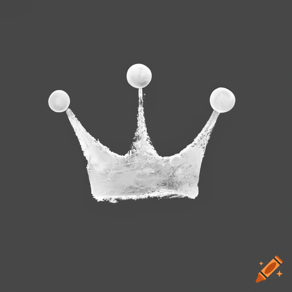 black and white textured crown