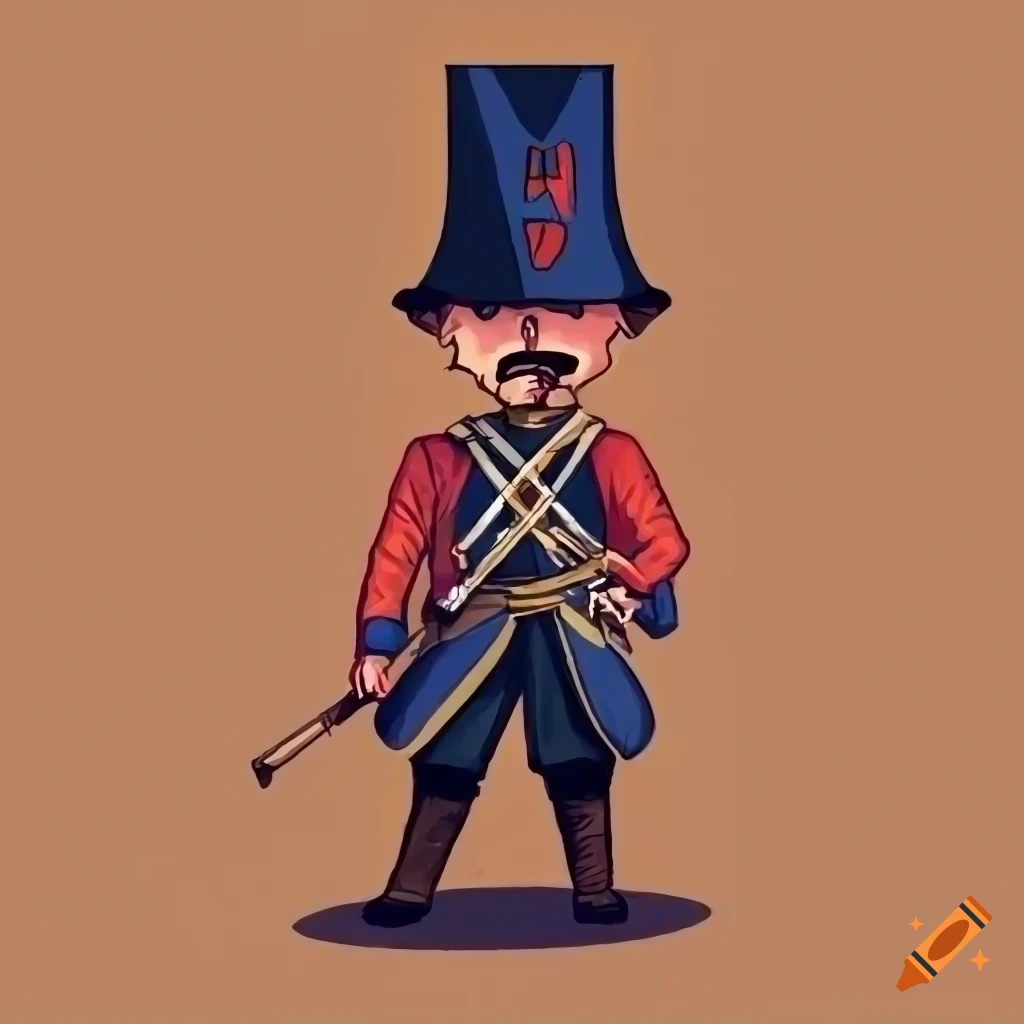 Portrait Of A Soldier From The 1800s