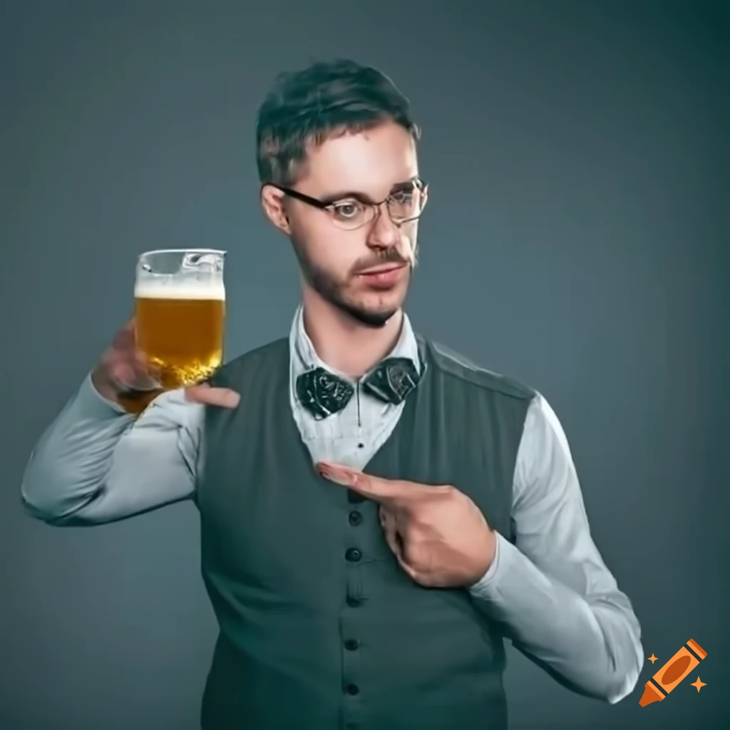 person-pointing-while-holding-a-pint-of-beer-on-craiyon