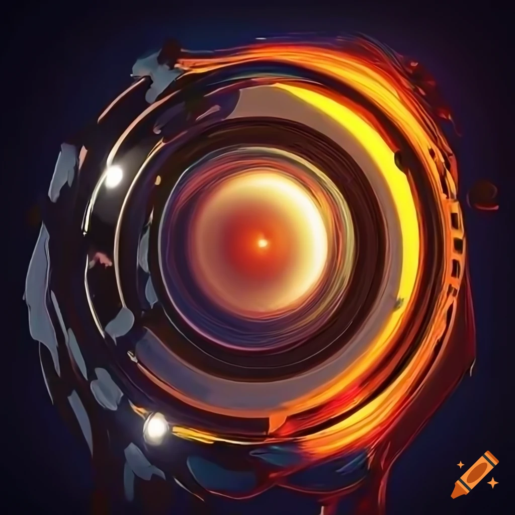3D vector abstract artwork with metallic surfaces