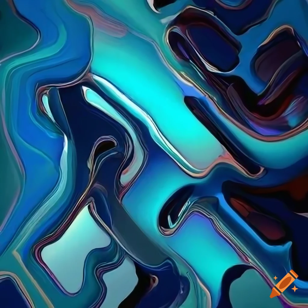 Abstract 2d vector mechanical shape painting on Craiyon