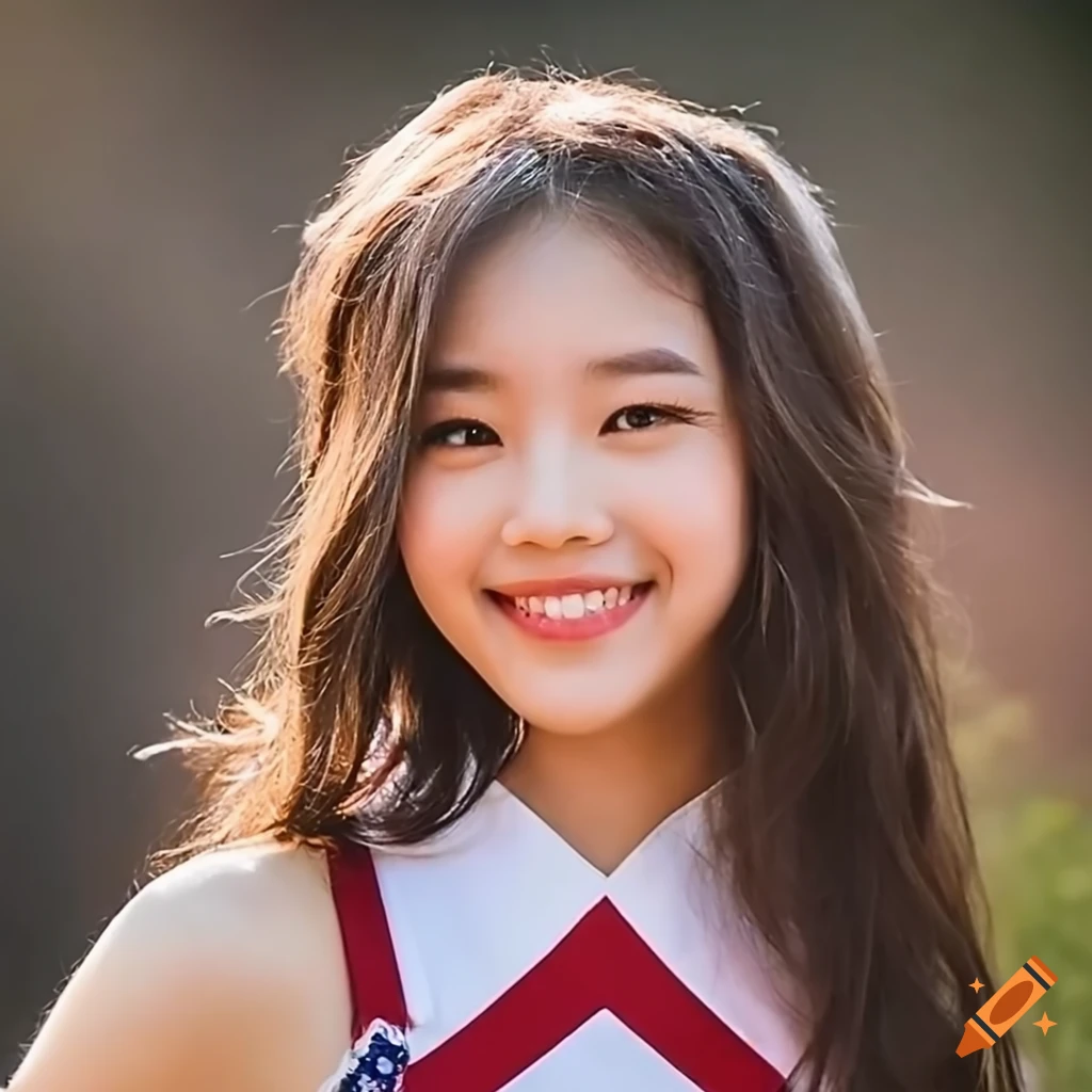 Portrait of a cheerful and kawaii 17-year-old female idol