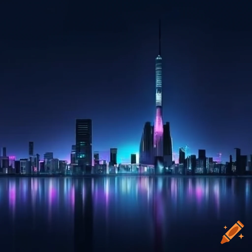 Futuristic skyline of tokyo on Craiyon