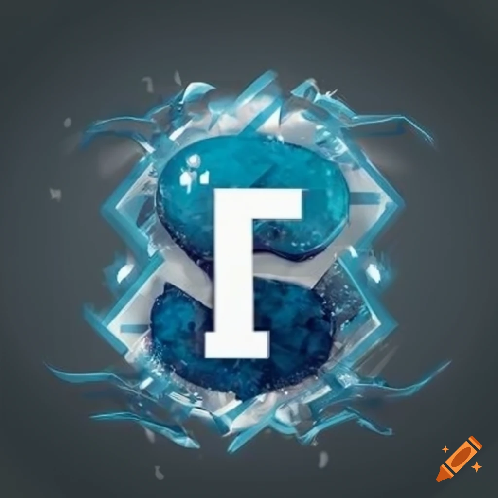 ice-themed fantasy football logo starting with the letter J