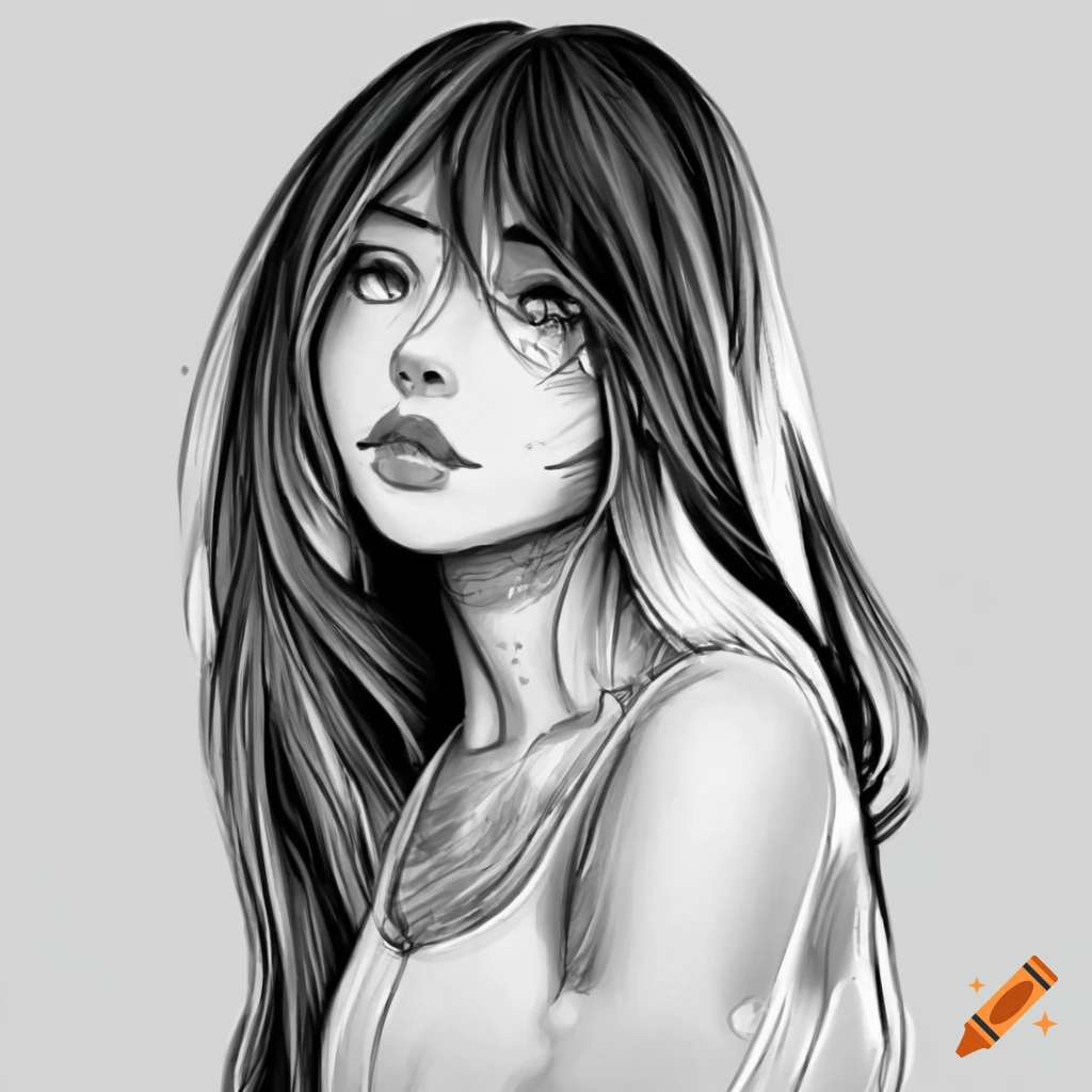 Black And White Manga Sketch On Craiyon
