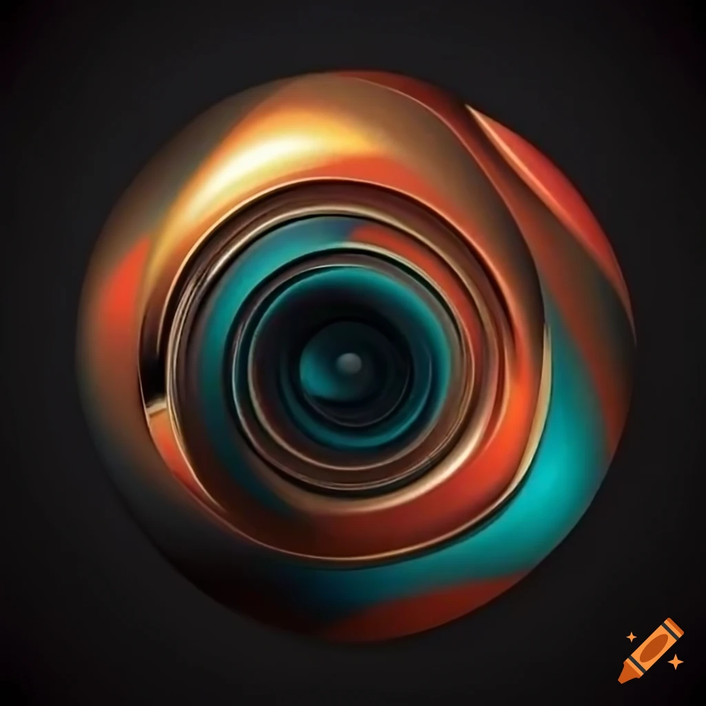 abstract still life painting with metallic surfaces
