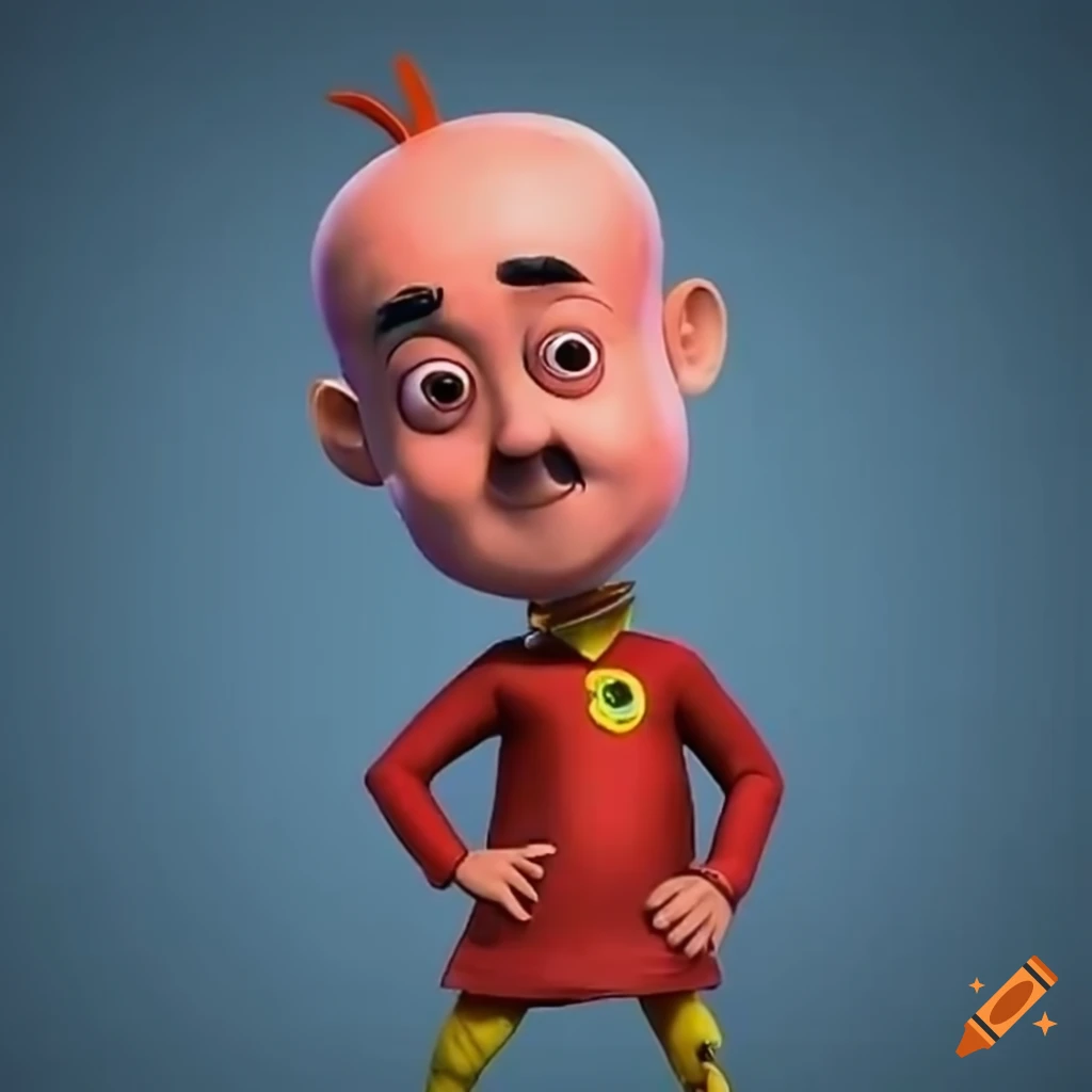 Characters Of Motu Patlu In A Funny And Adventurous Scene On Craiyon