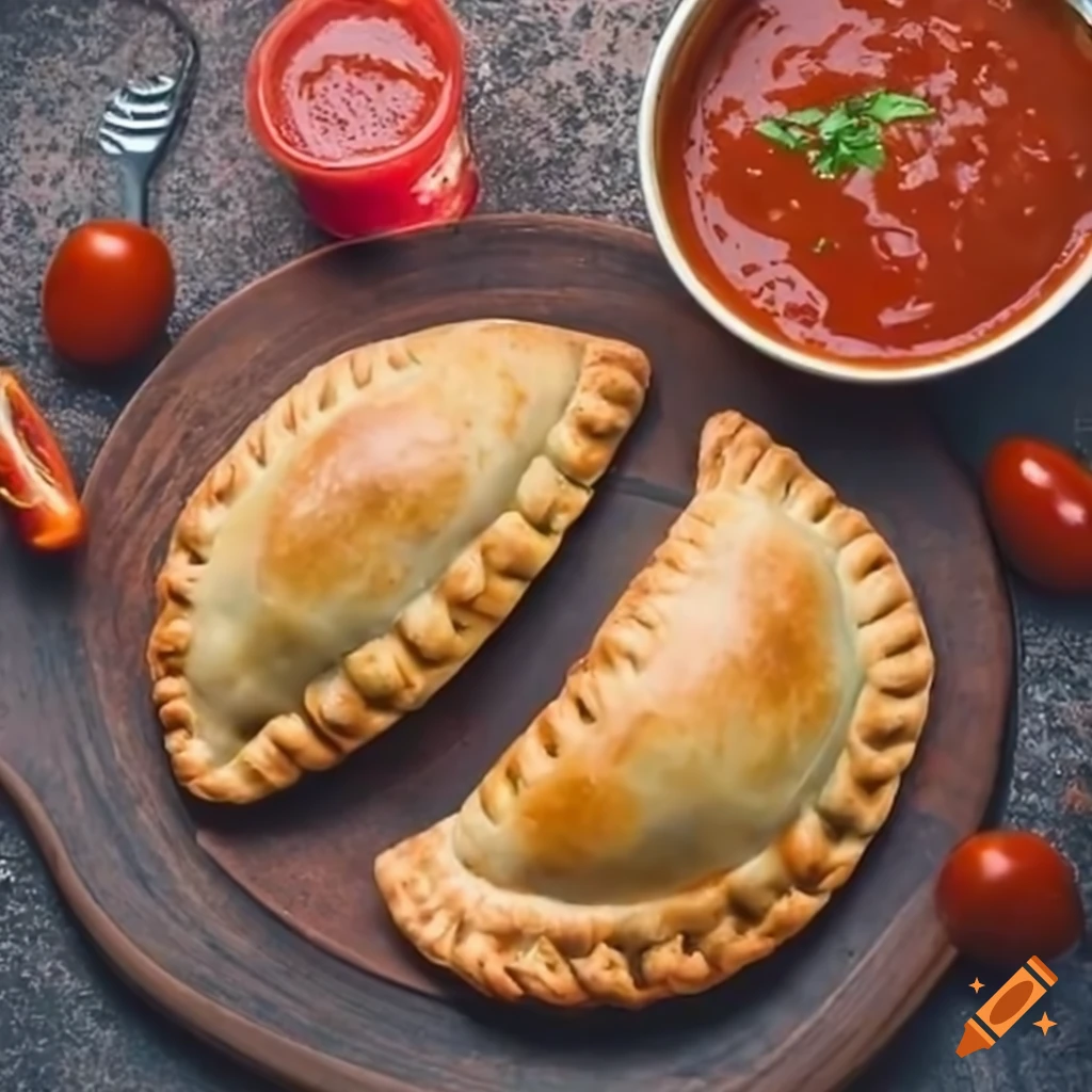 Delicious mexican empanadas with tomato sauce on Craiyon