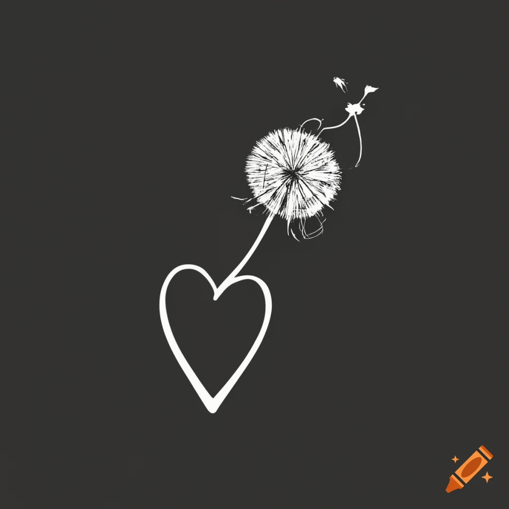 logo of a dandelion and heart