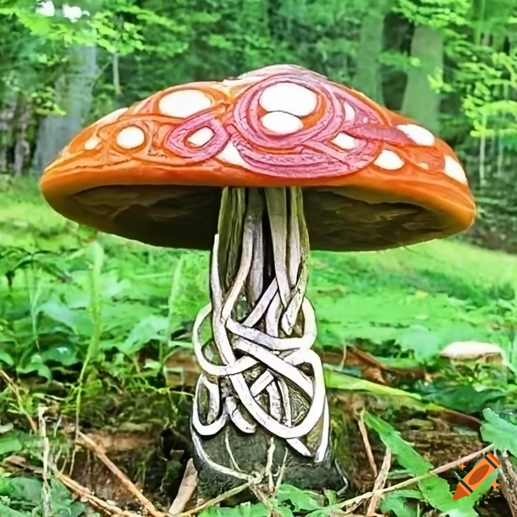 digital art of a celtic mushroom