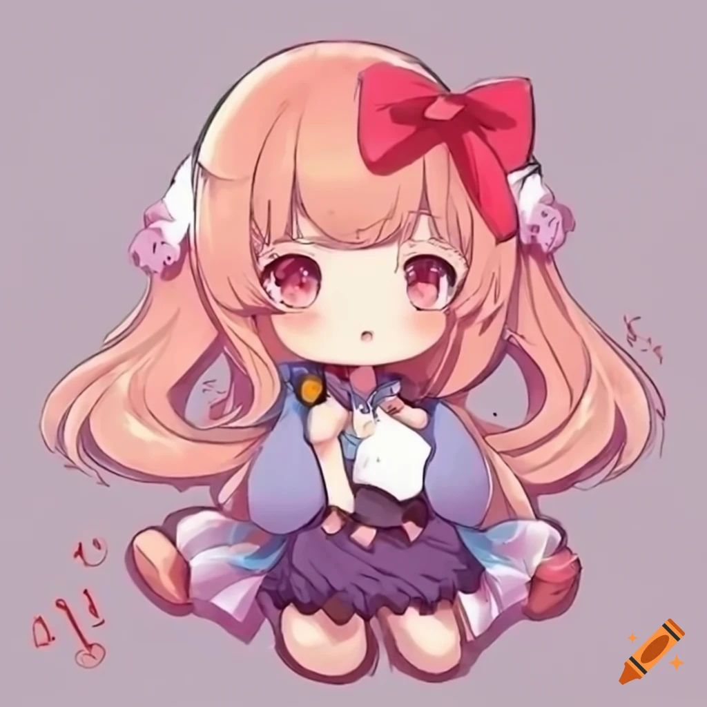 Kawaii anime girl cheering you on, Soft pastel pink