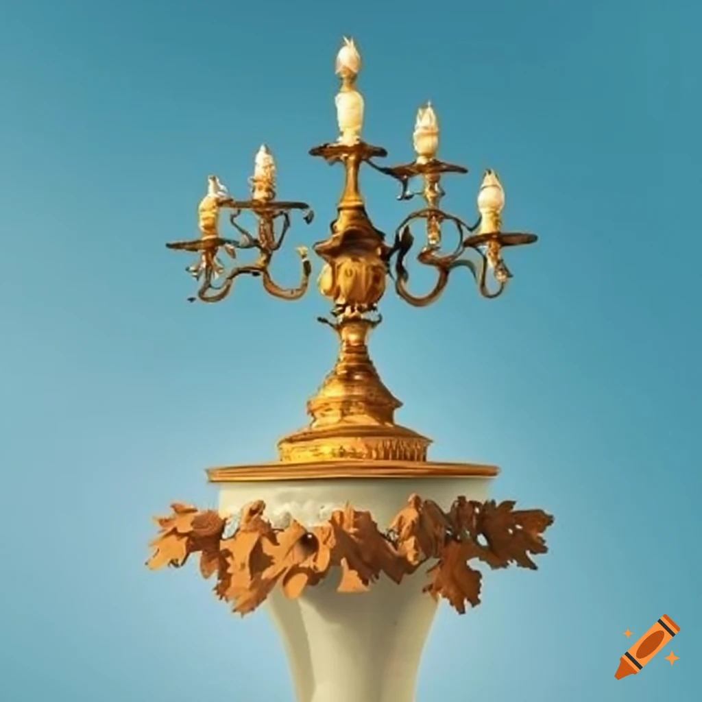 beautiful street decor in Dresden with sky blue lamps