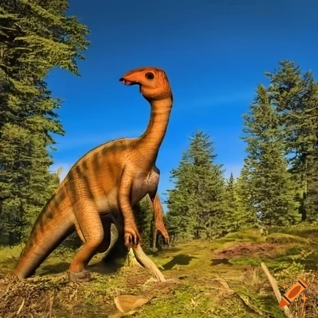 Parasaurolophus dinosaurs in a forest landscape