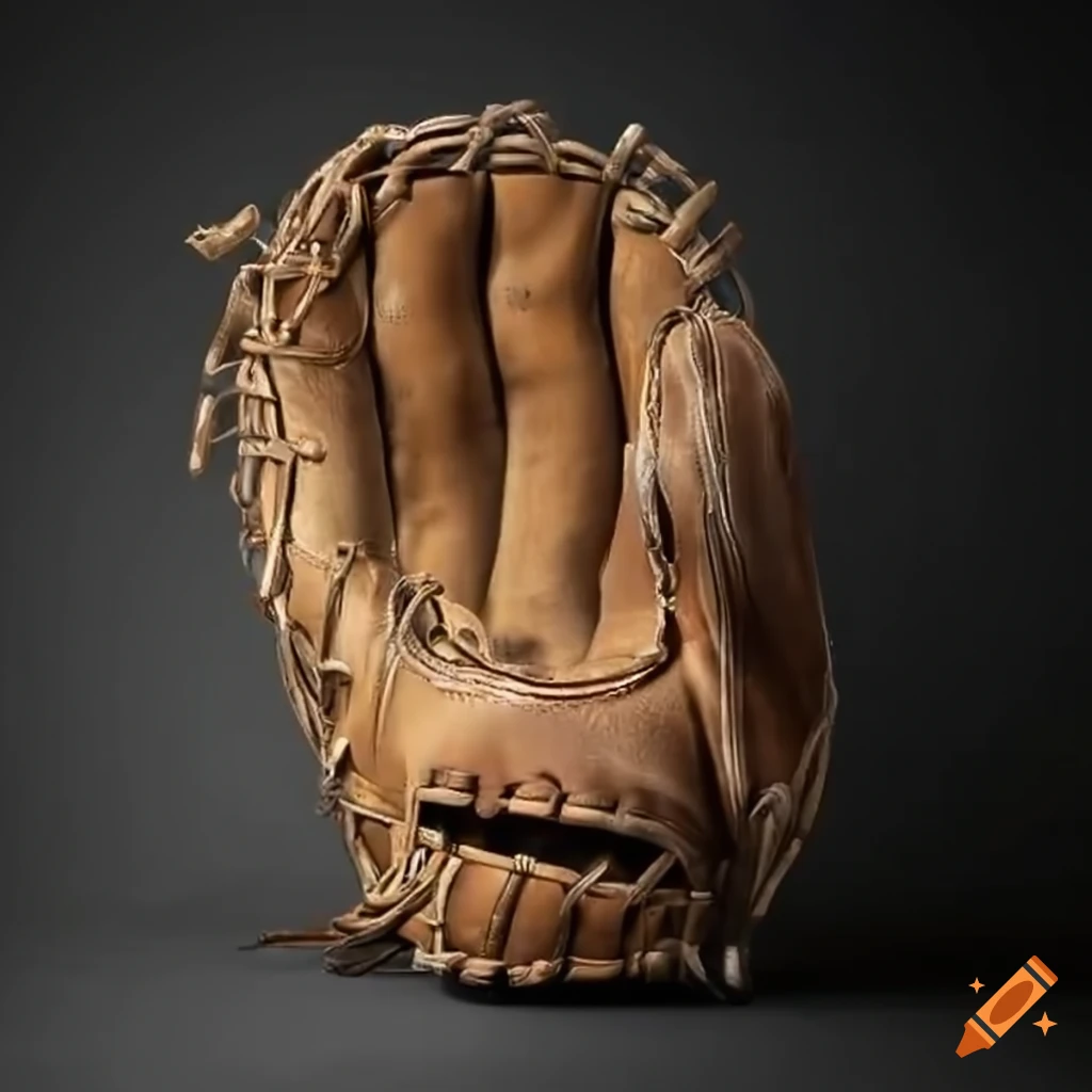 Photorealistic image of a worn catcher's mitt