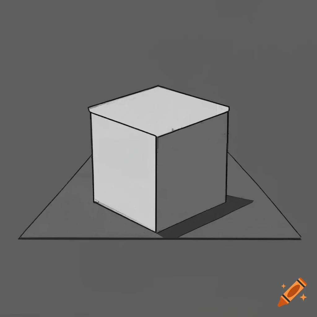 3D Drawing of A Floating Pencil On A Cube — Steemit