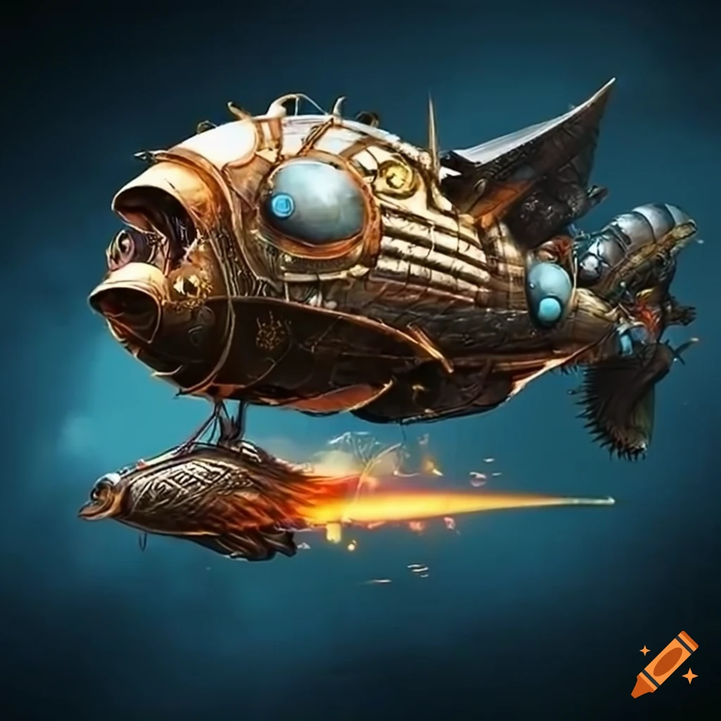 Steampunk airships flying in the sky on Craiyon
