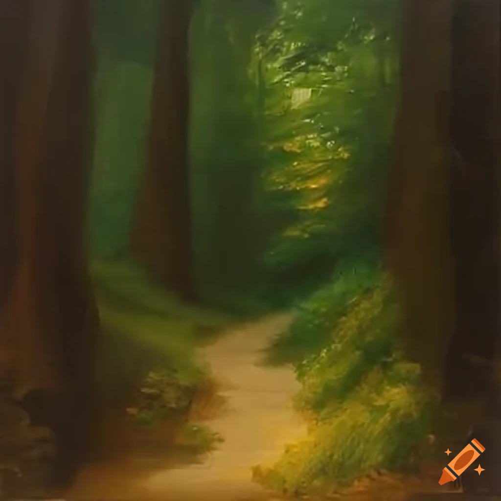 design of a forest path with people walking