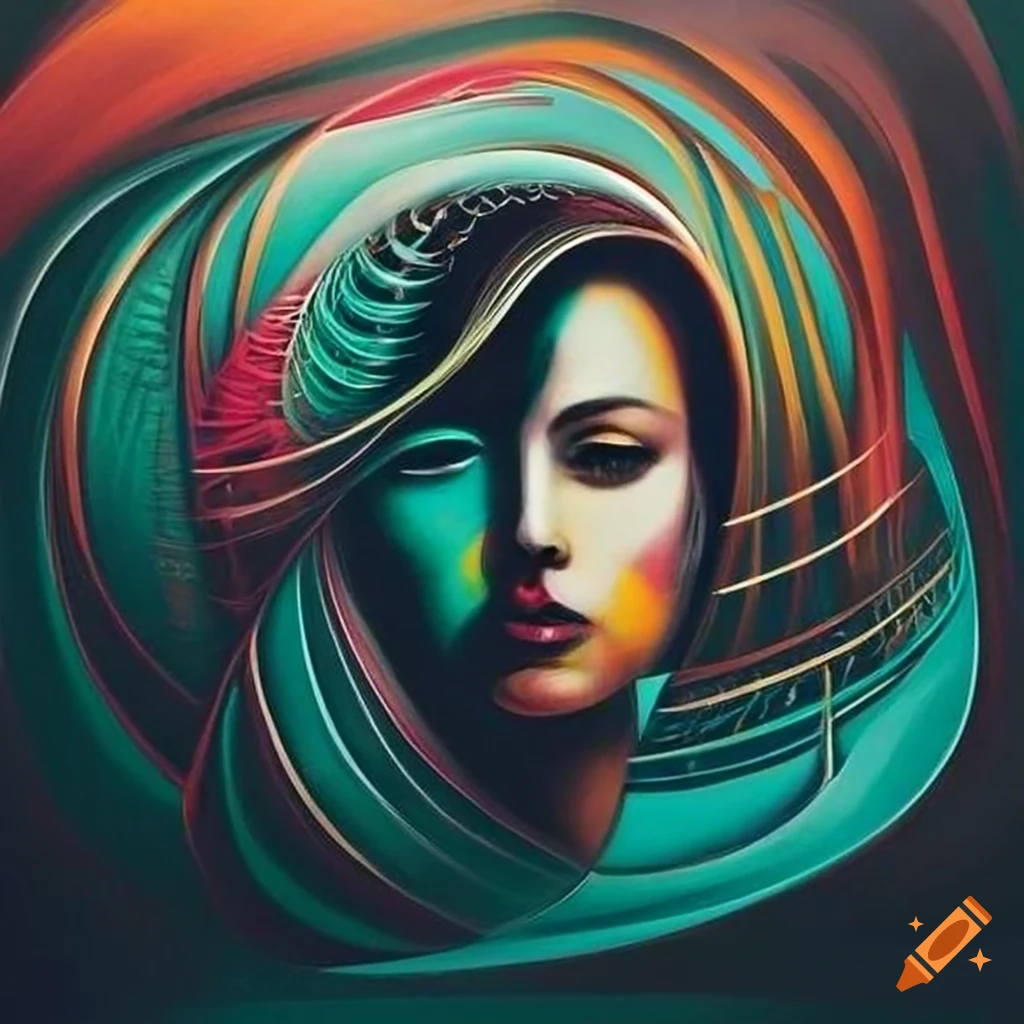 Surreal abstract illustration on Craiyon