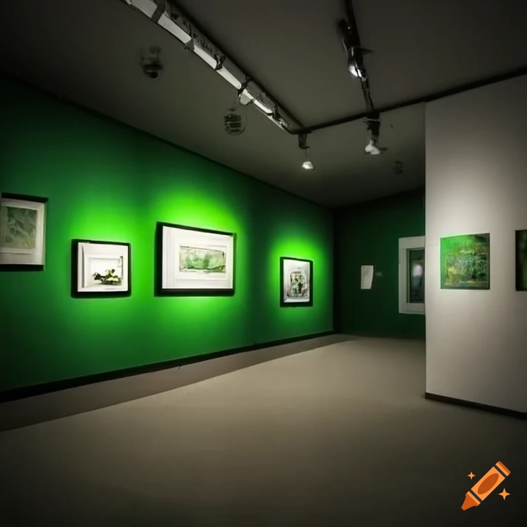 Unsettling Green Ambiance In An Art Exhibition unsettling-green-ambiance-in-an-art-exhibition