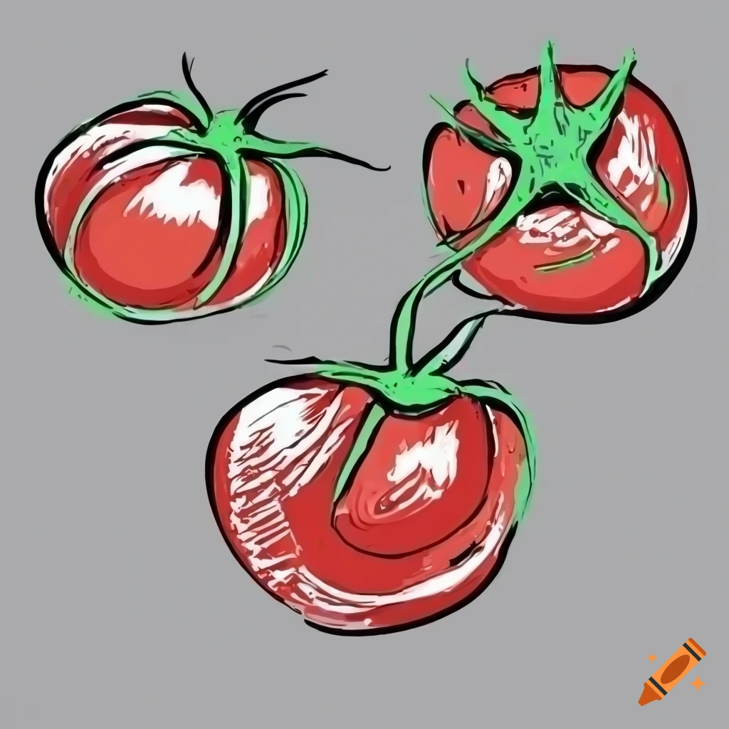 cherry tomato drawing