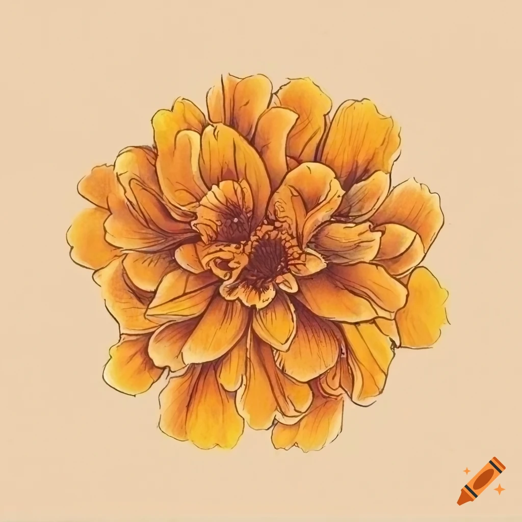 Gefällt 498 Mal, 12 Kommentare - Krysten Lauren (@kryslauren_loveletters)  auf Instagram: „MARIGOLD @flor… | Flower drawing, Doodle art flowers, Flower  line drawings