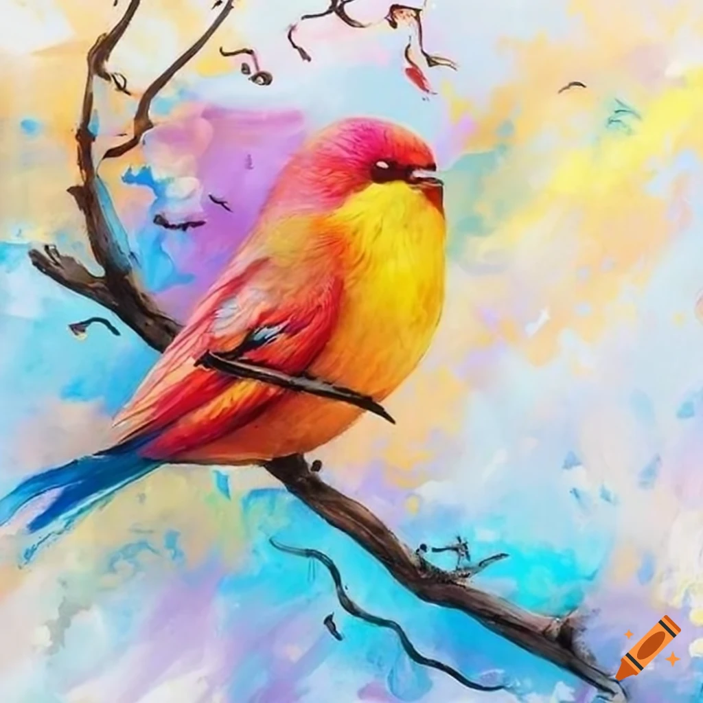 Colorful Tropical Birds In Abstract Art On Craiyon