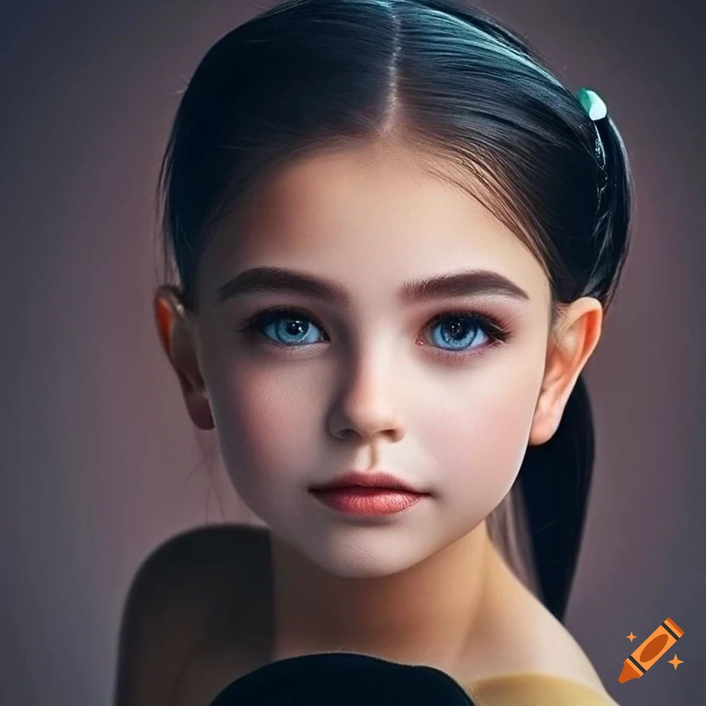 Portrait children girl ,accurate eyes accurate face adorable big