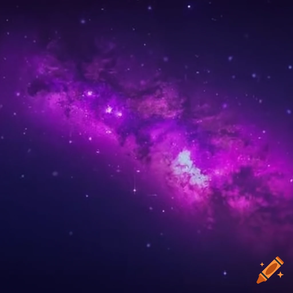 Purple rising stars illustration on Craiyon