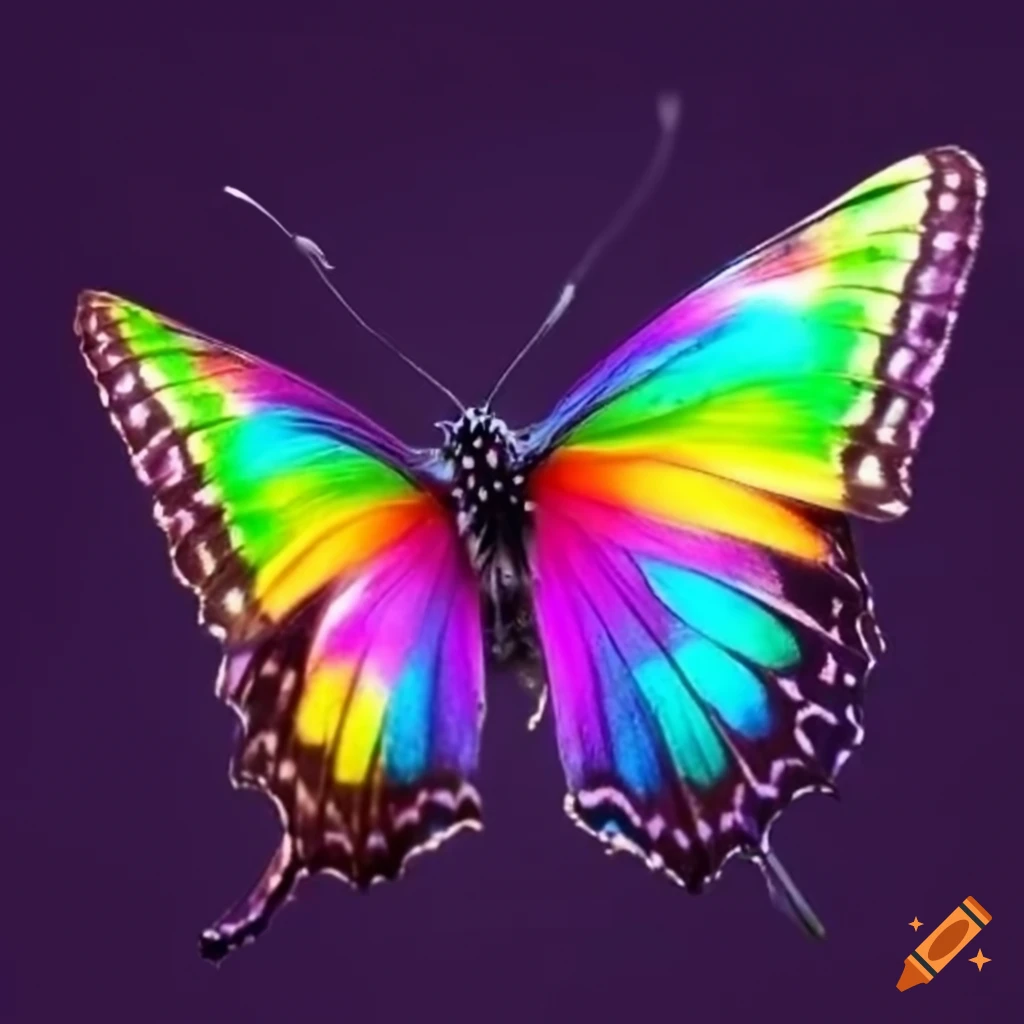 Colorful illustration of butterflies on Craiyon