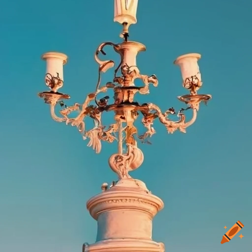 candelabrum with lamps on a street in Dresden