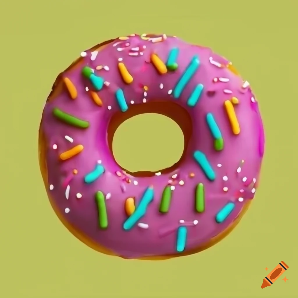 Isolated donut on a transparent background