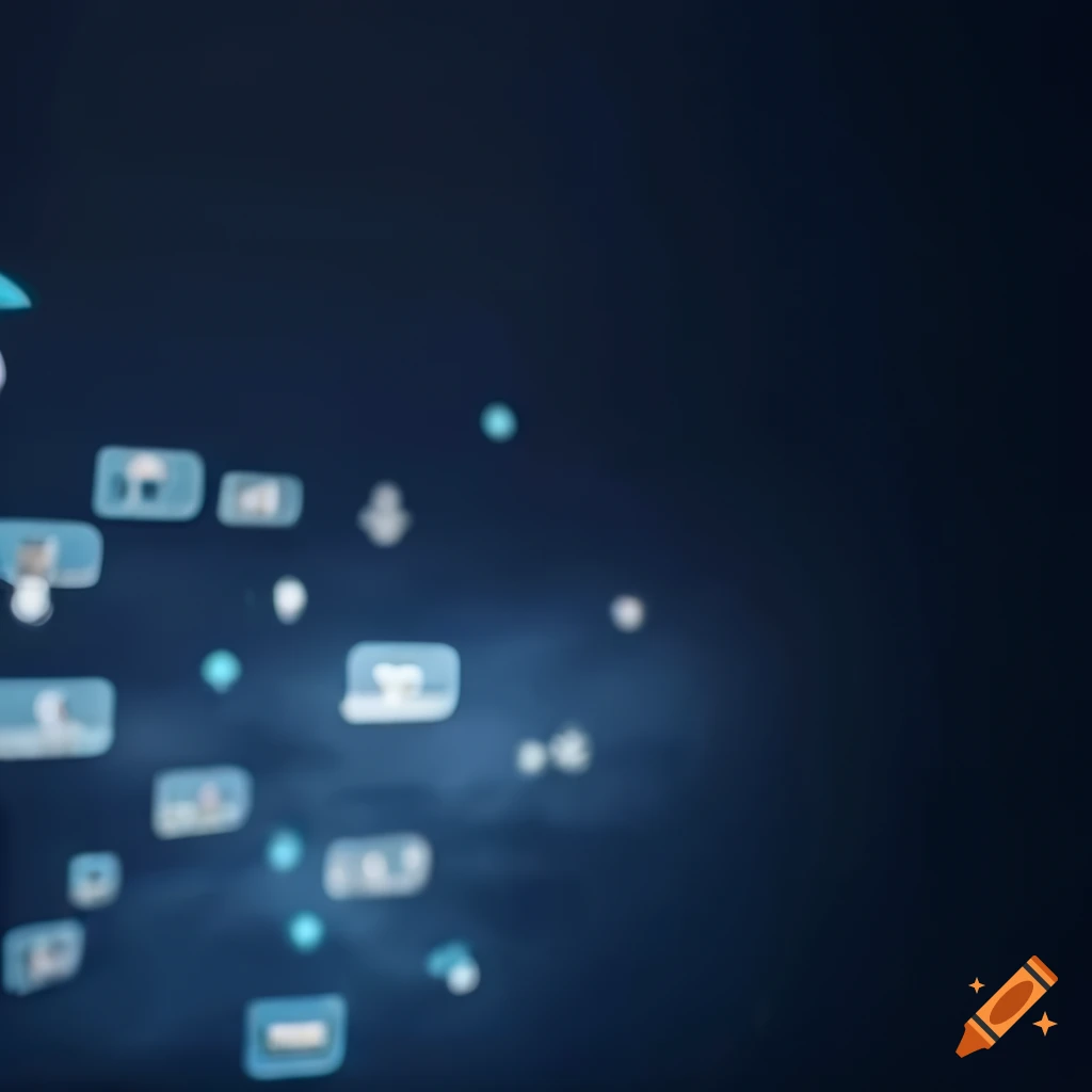 close-up photo of social media network above clouds