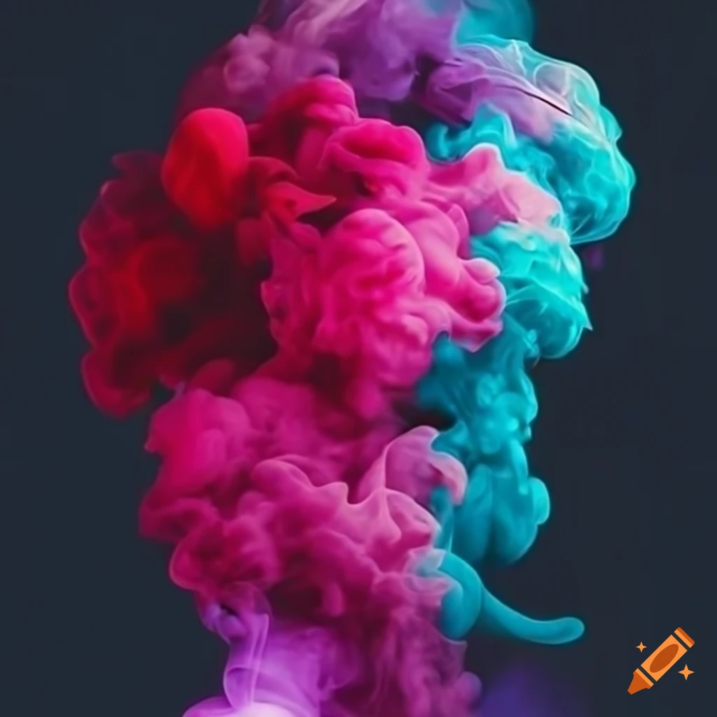 colorful smoke art