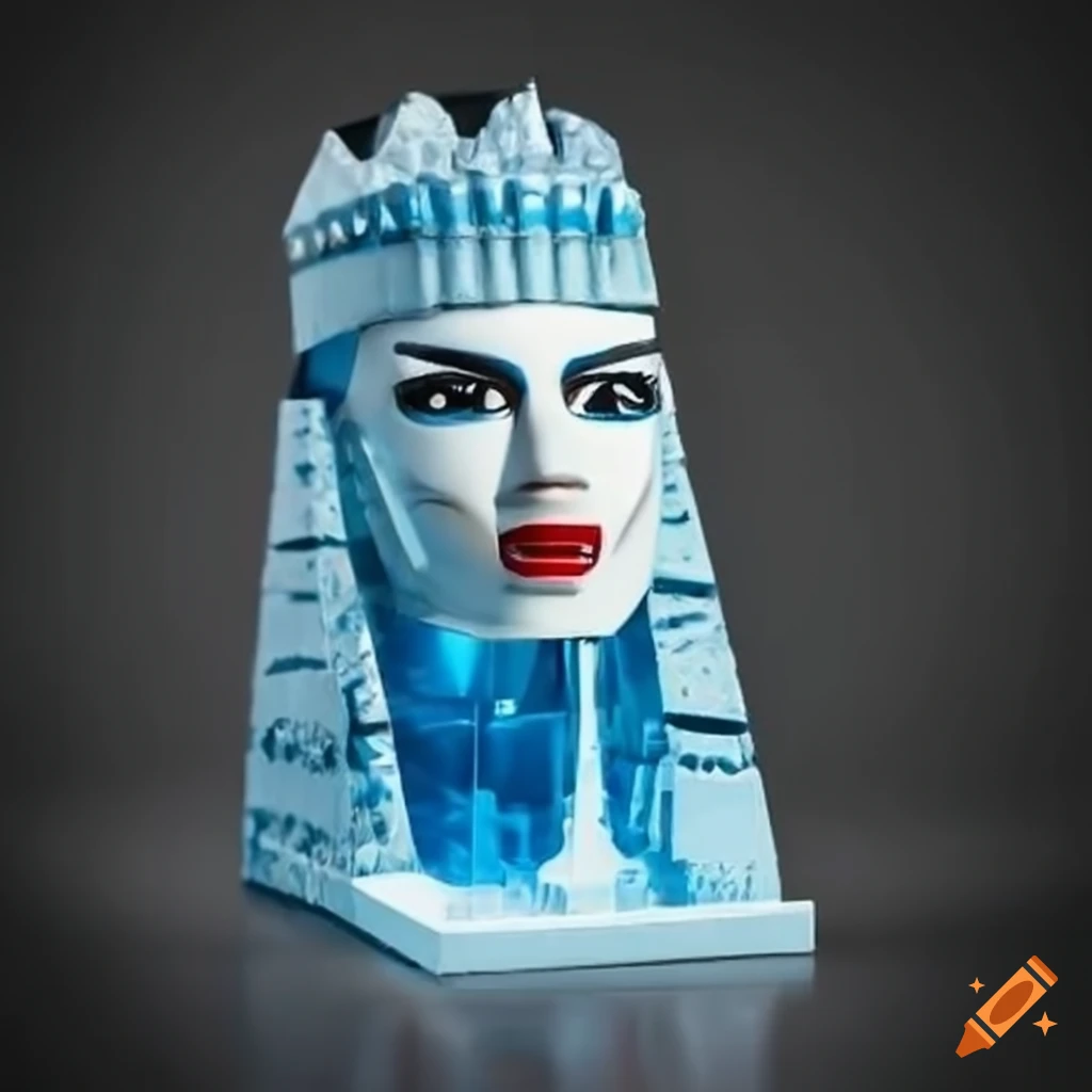 ice puppet of Cleopatra in Lego style