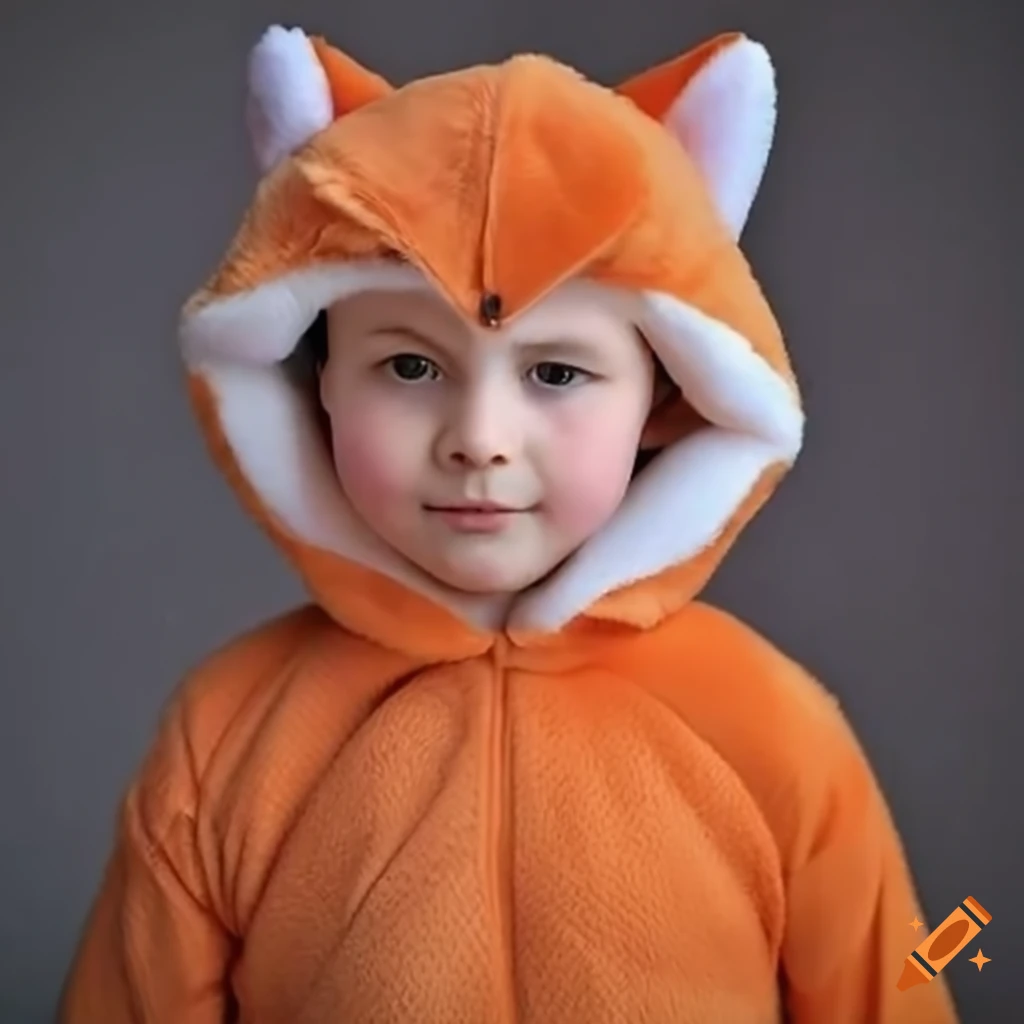 Child in a fox costume on Craiyon